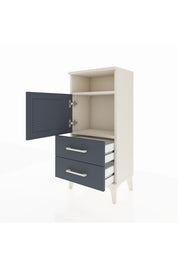 Arges Komodin 2 Raflı 2 Çekmeceli Tek Kapaklı 44x30x96 - S09M023V2A