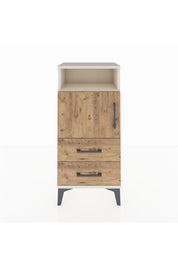 Arges Komodin 2 Raflı 2 Çekmeceli Tek Kapaklı 44x30x96 - S09M023V3A