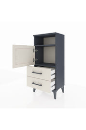 Arges Komodin 2 Raflı 2 Çekmeceli Tek Kapaklı 44x30x96 - S09M023V4A