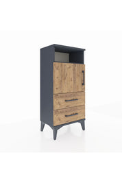 Arges Komodin 2 Raflı 2 Çekmeceli Tek Kapaklı 44x30x96 - S09M023V6A