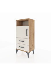 Arges Komodin 2 Raflı 2 Çekmeceli Tek Kapaklı 44x30x96 - S09M023V7A