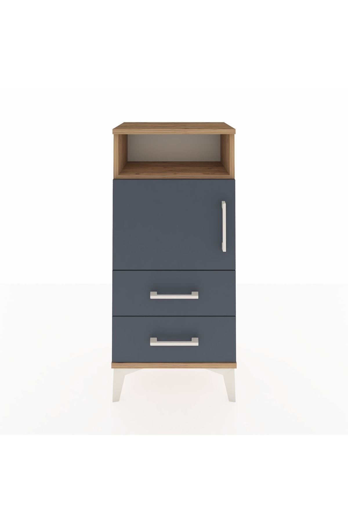 Arges Komodin 2 Raflı 2 Çekmeceli Tek Kapaklı 44x30x96 - S09M023V8A