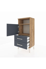 Arges Komodin 2 Raflı 2 Çekmeceli Tek Kapaklı 44x30x96 - S09M023V8A