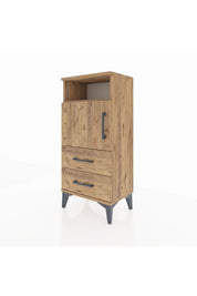 Arges Komodin 2 Raflı 2 Çekmeceli Tek Kapaklı 44x30x96 - S09M023V9A