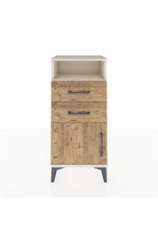 Arges Komodin Tek Raflı 2 Çekmeceli Tek Kapaklı 44x30x96 - S09M025V3A