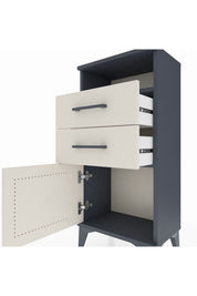 Arges Komodin Tek Raflı 2 Çekmeceli Tek Kapaklı 44x30x96 - S09M025V4A