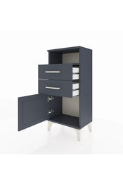 Arges Komodin Tek Raflı 2 Çekmeceli Tek Kapaklı 44x30x96 - S09M025V5A