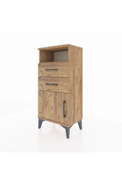 Arges Komodin Tek Raflı 2 Çekmeceli Tek Kapaklı 44x30x96 - S09M025V9A