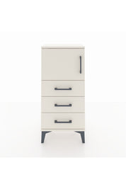 Arges Komodin Tek Raflı 3 Çekmeceli Tek Kapaklı 44x30x96 - S09M026V1A