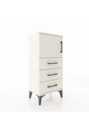Arges Komodin Tek Raflı 3 Çekmeceli Tek Kapaklı 44x30x96 - S09M026V1A