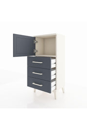 Arges Komodin Tek Raflı 3 Çekmeceli Tek Kapaklı 44x30x96 - S09M026V2A