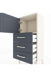 Arges Komodin Tek Raflı 3 Çekmeceli Tek Kapaklı 44x30x96 - S09M026V2A