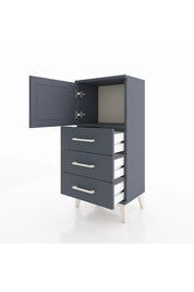 Arges Komodin Tek Raflı 3 Çekmeceli Tek Kapaklı 44x30x96 - S09M026V5A