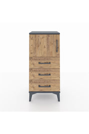Arges Komodin Tek Raflı 3 Çekmeceli Tek Kapaklı 44x30x96 - S09M026V6A