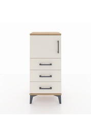 Arges Komodin Tek Raflı 3 Çekmeceli Tek Kapaklı 44x30x96 - S09M026V7A