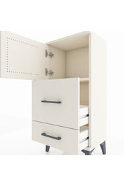 Arges Komodin Tek Raflı 2 Çekmeceli Tek Kapaklı 44x30x96 - S09M027V1A