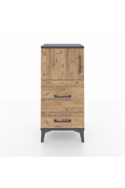 Arges Komodin Tek Raflı 2 Çekmeceli Tek Kapaklı 44x30x96 - S09M027V6A