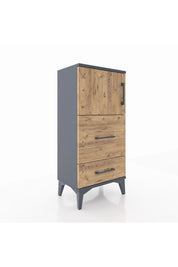 Arges Komodin Tek Raflı 2 Çekmeceli Tek Kapaklı 44x30x96 - S09M027V6A