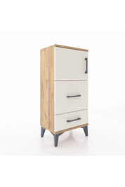 Arges Komodin Tek Raflı 2 Çekmeceli Tek Kapaklı 44x30x96 - S09M027V7A