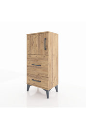 Arges Komodin Tek Raflı 2 Çekmeceli Tek Kapaklı 44x30x96 - S09M027V9A