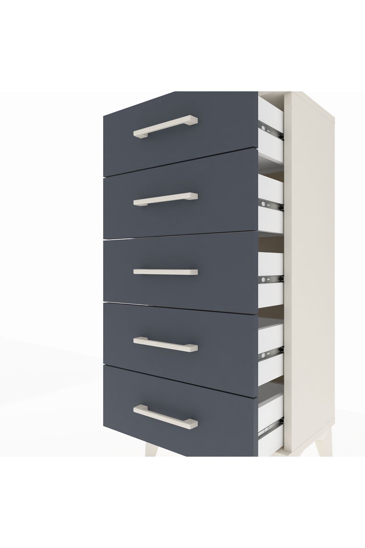 Arges Komodin 5 Çekmeceli 44x30x96 - S09M001V2A