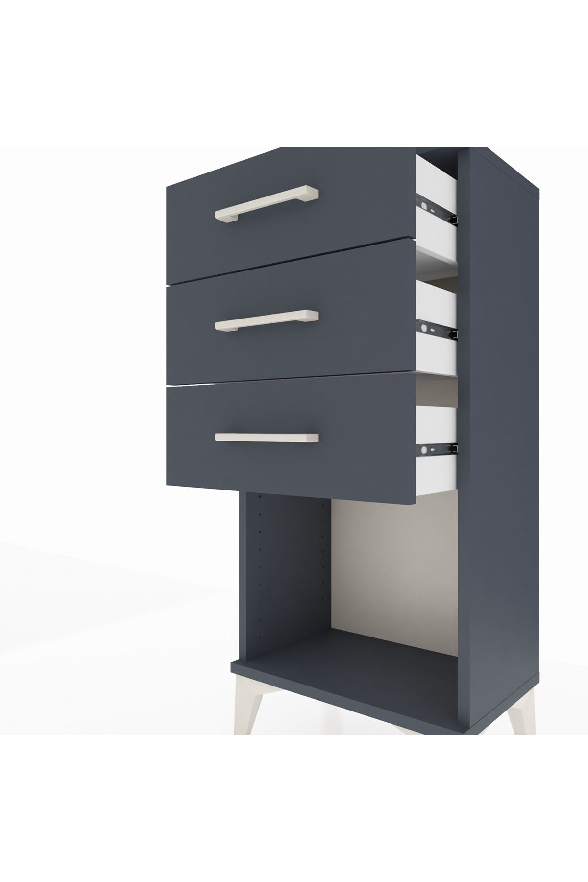 Arges Komodin 3 Çekmeceli 44x30x96 - S09M002V5A