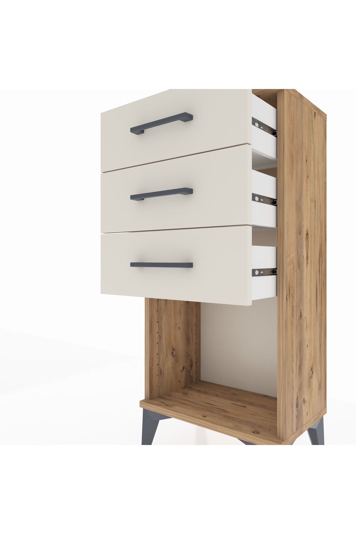 Arges Komodin 3 Çekmeceli 44x30x96 - S09M002V7A