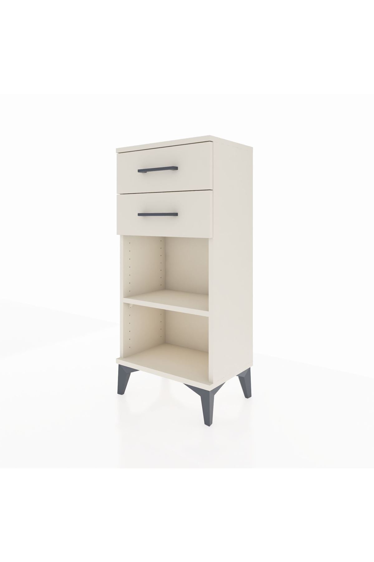 Arges Komodin Tek Raflı 2 Çekmeceli 44x30x96 - S09M003V1A
