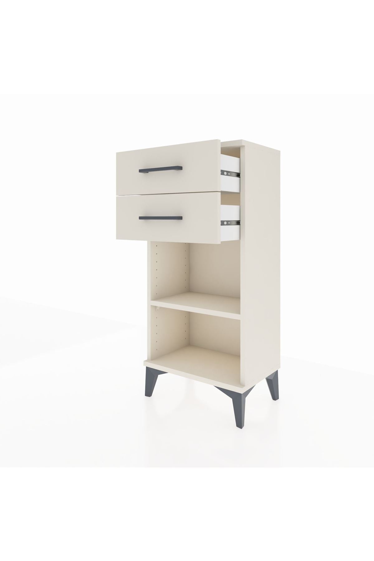 Arges Komodin Tek Raflı 2 Çekmeceli 44x30x96 - S09M003V1A