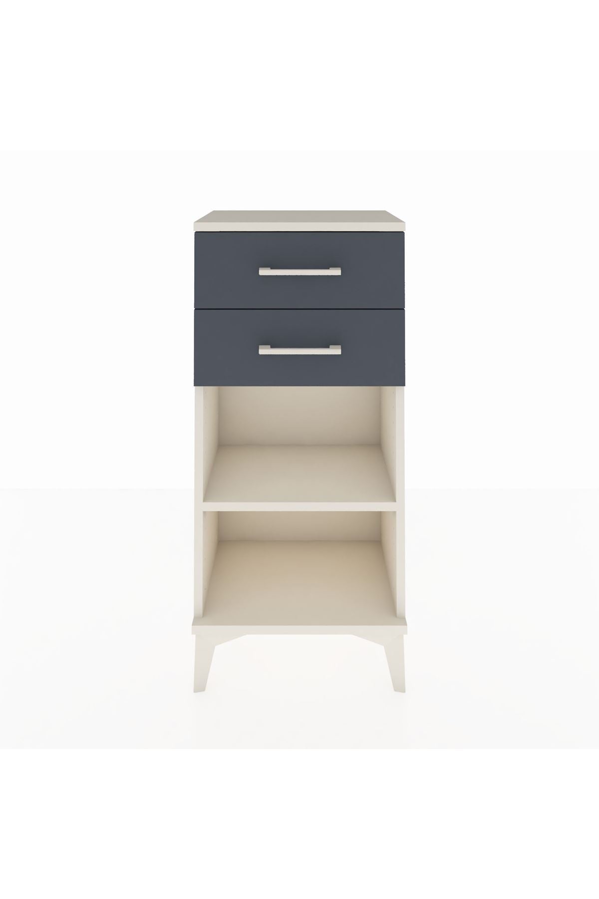 Arges Komodin Tek Raflı 2 Çekmeceli 44x30x96 - S09M003V2A