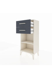 Arges Komodin Tek Raflı 2 Çekmeceli 44x30x96 - S09M003V2A