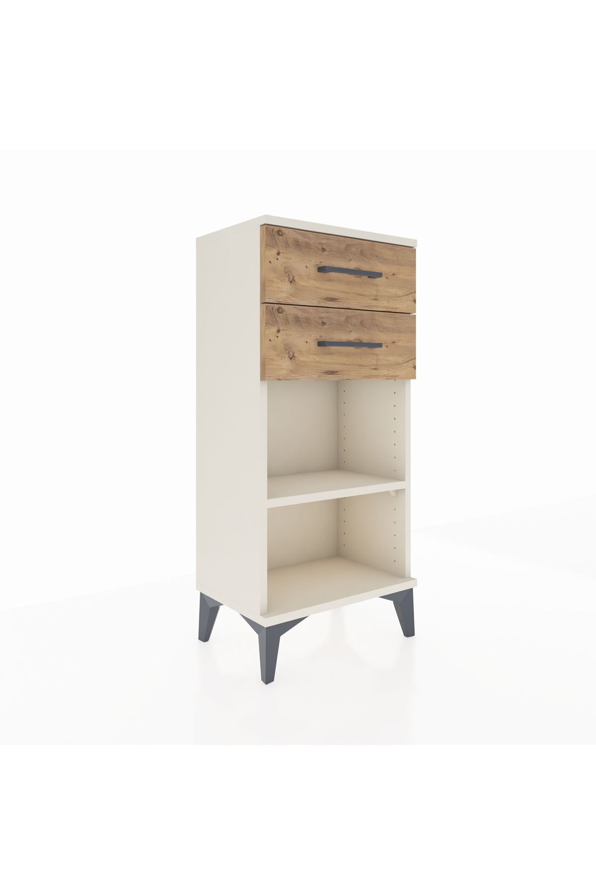 Arges Komodin Tek Raflı 2 Çekmeceli 44x30x96 - S09M003V3A