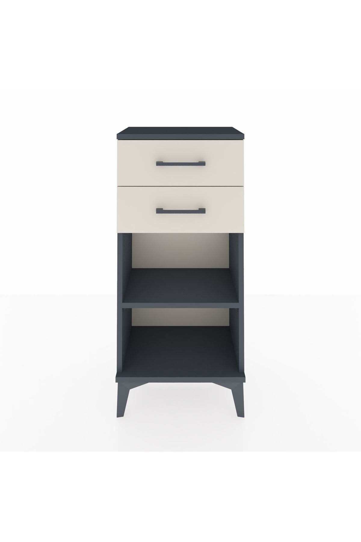 Arges Komodin Tek Raflı 2 Çekmeceli 44x30x96 - S09M003V4A
