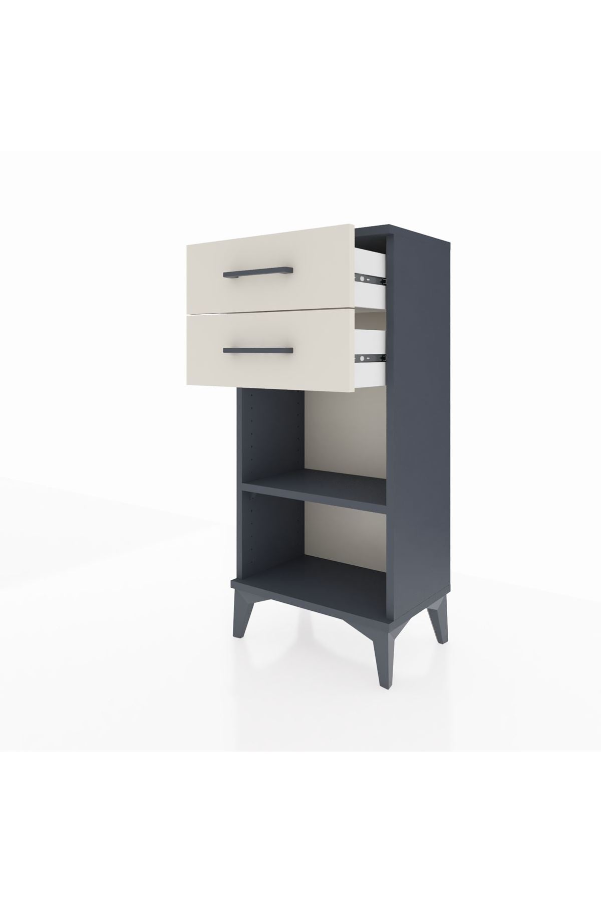Arges Komodin Tek Raflı 2 Çekmeceli 44x30x96 - S09M003V4A