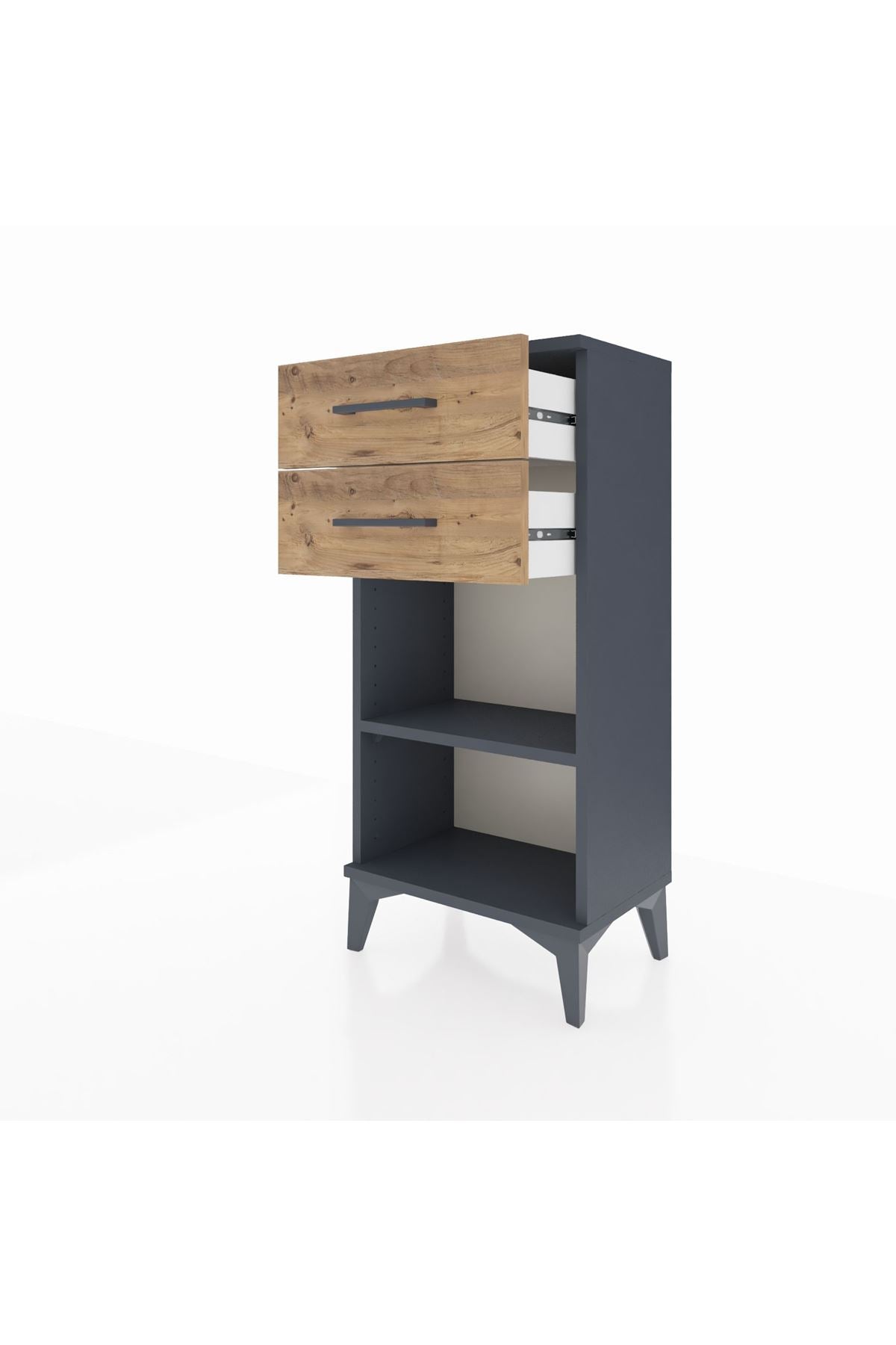 Arges Komodin Tek Raflı 2 Çekmeceli 44x30x96 - S09M003V6A