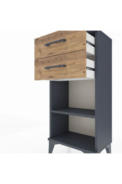 Arges Komodin Tek Raflı 2 Çekmeceli 44x30x96 - S09M003V6A