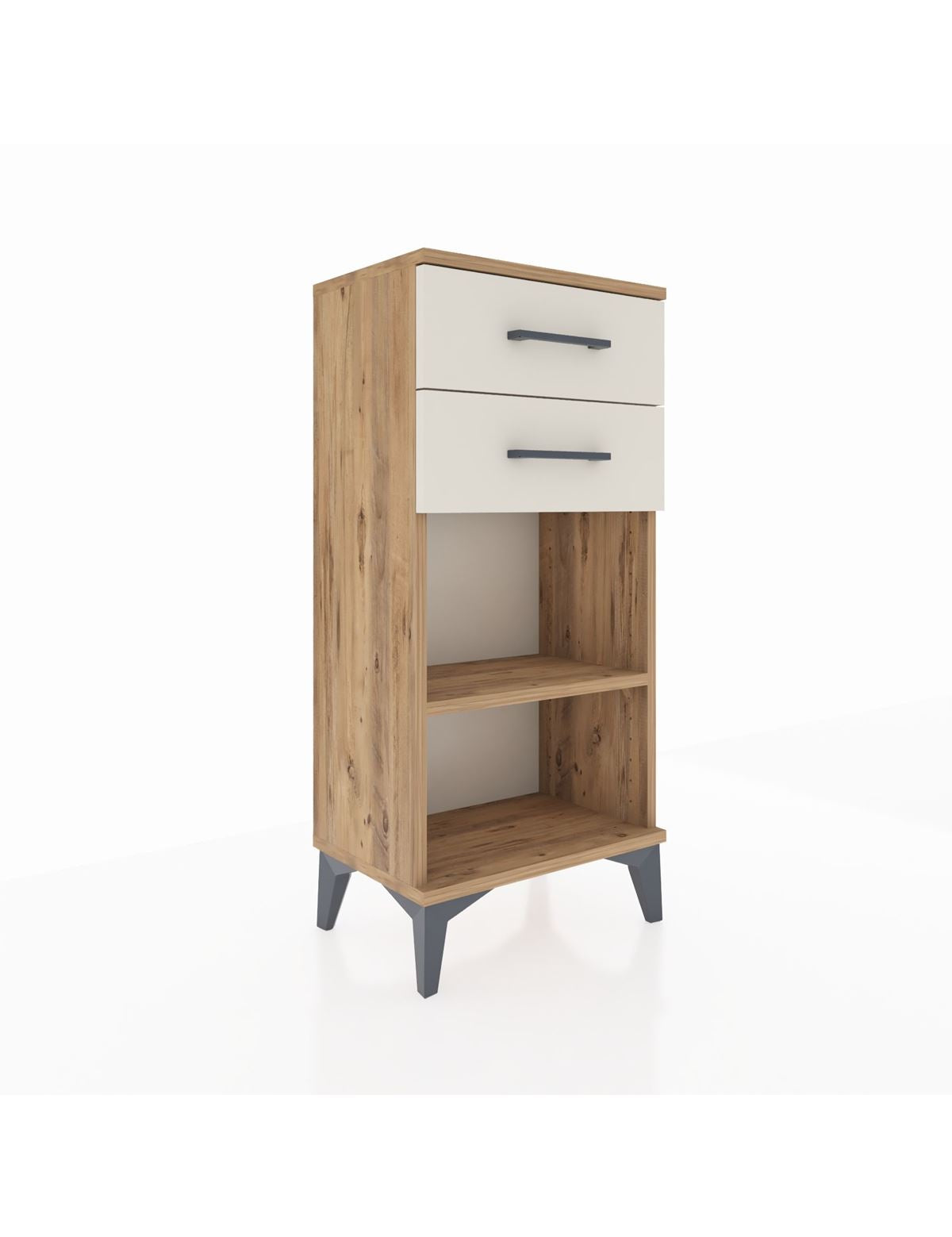 Arges Komodin Tek Raflı 2 Çekmeceli 44x30x96 - S09M003V7A