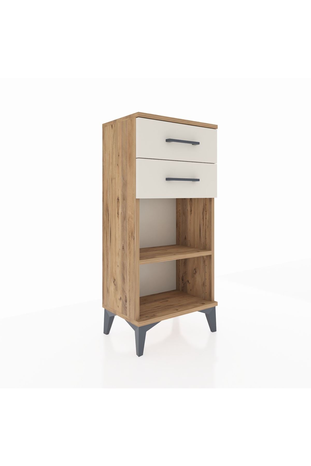 Arges Komodin Tek Raflı 2 Çekmeceli 44x30x96 - S09M003V7A