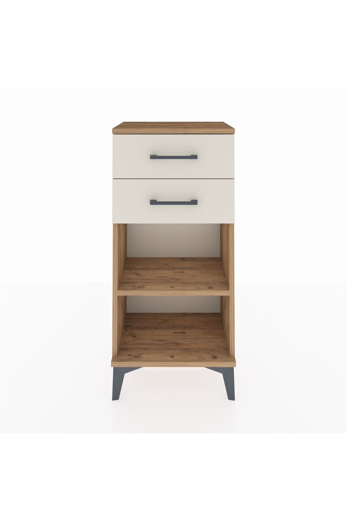 Arges Komodin Tek Raflı 2 Çekmeceli 44x30x96 - S09M003V7A