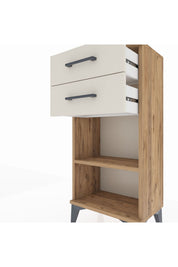 Arges Komodin Tek Raflı 2 Çekmeceli 44x30x96 - S09M003V7A