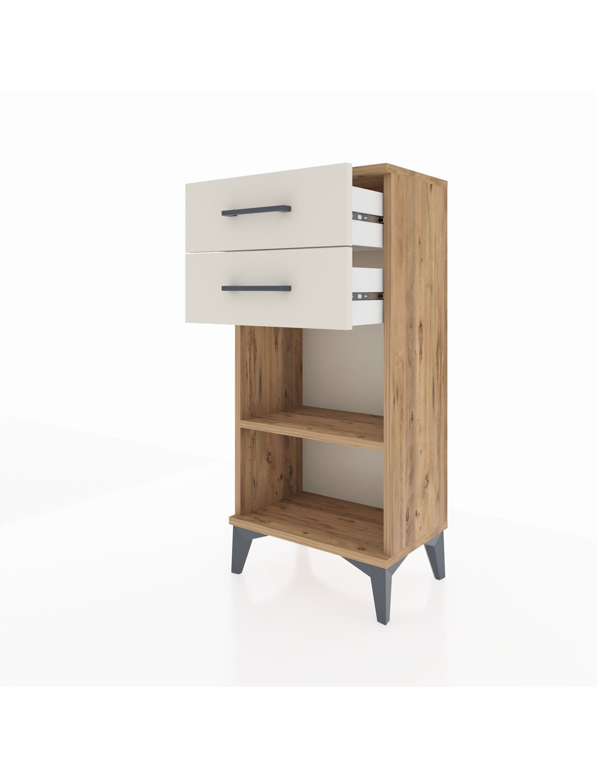 Arges Komodin Tek Raflı 2 Çekmeceli 44x30x96 - S09M003V7A