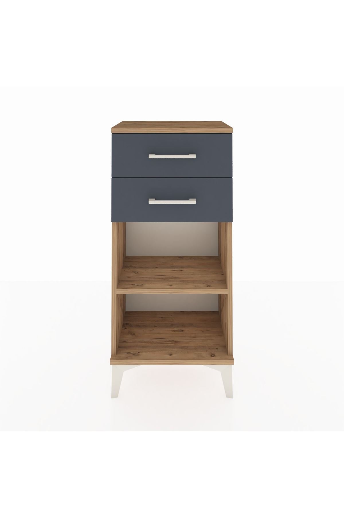 Arges Komodin Tek Raflı 2 Çekmeceli 44x30x96 - S09M003V8A