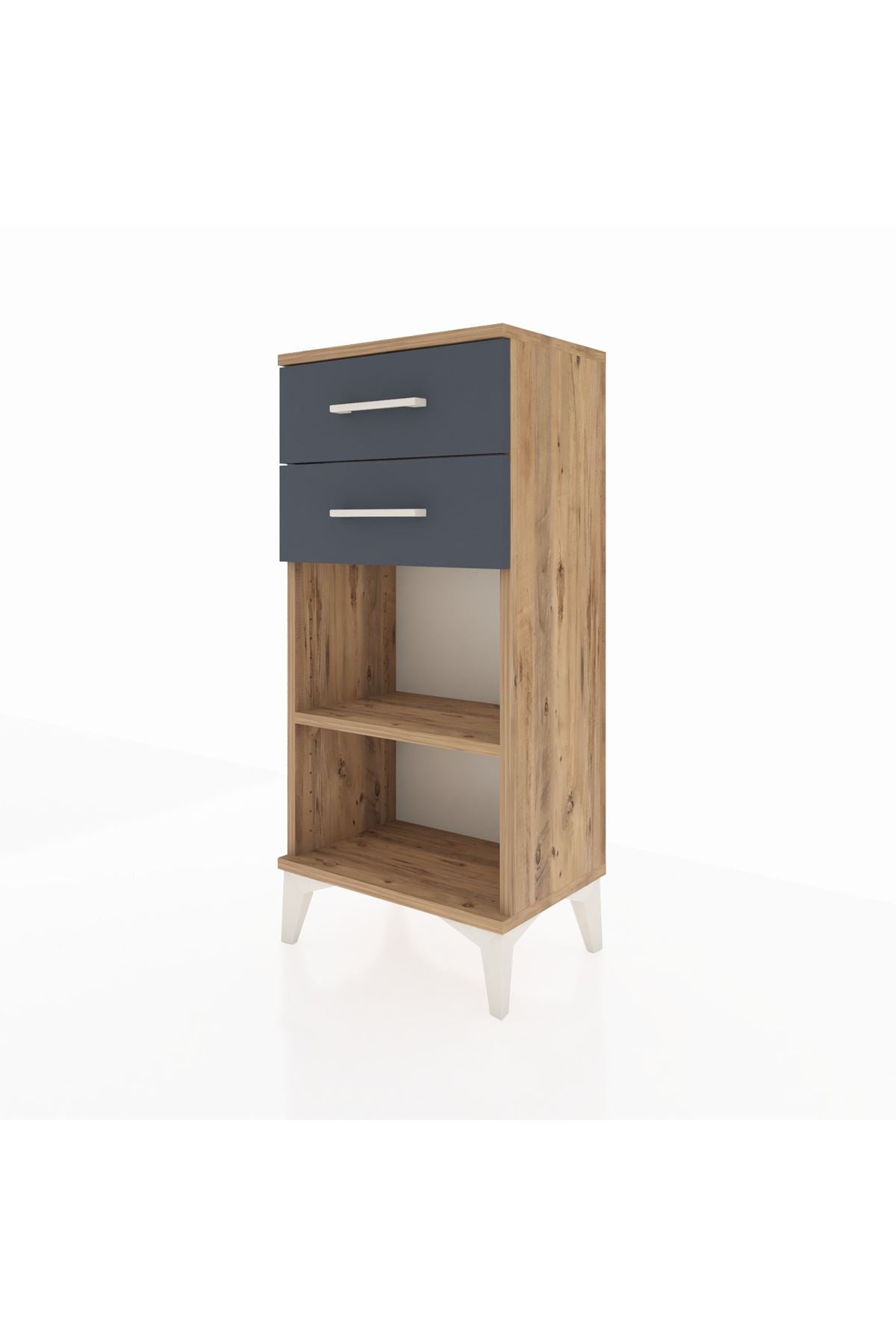 Arges Komodin Tek Raflı 2 Çekmeceli 44x30x96 - S09M003V8A