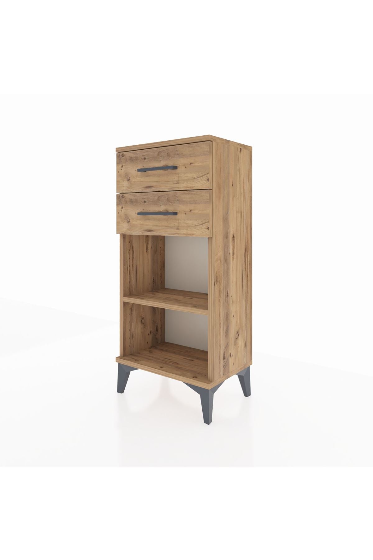 Arges Komodin Tek Raflı 2 Çekmeceli 44x30x96 - S09M003V9A