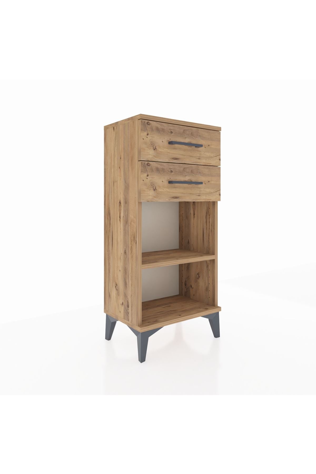Arges Komodin Tek Raflı 2 Çekmeceli 44x30x96 - S09M003V9A