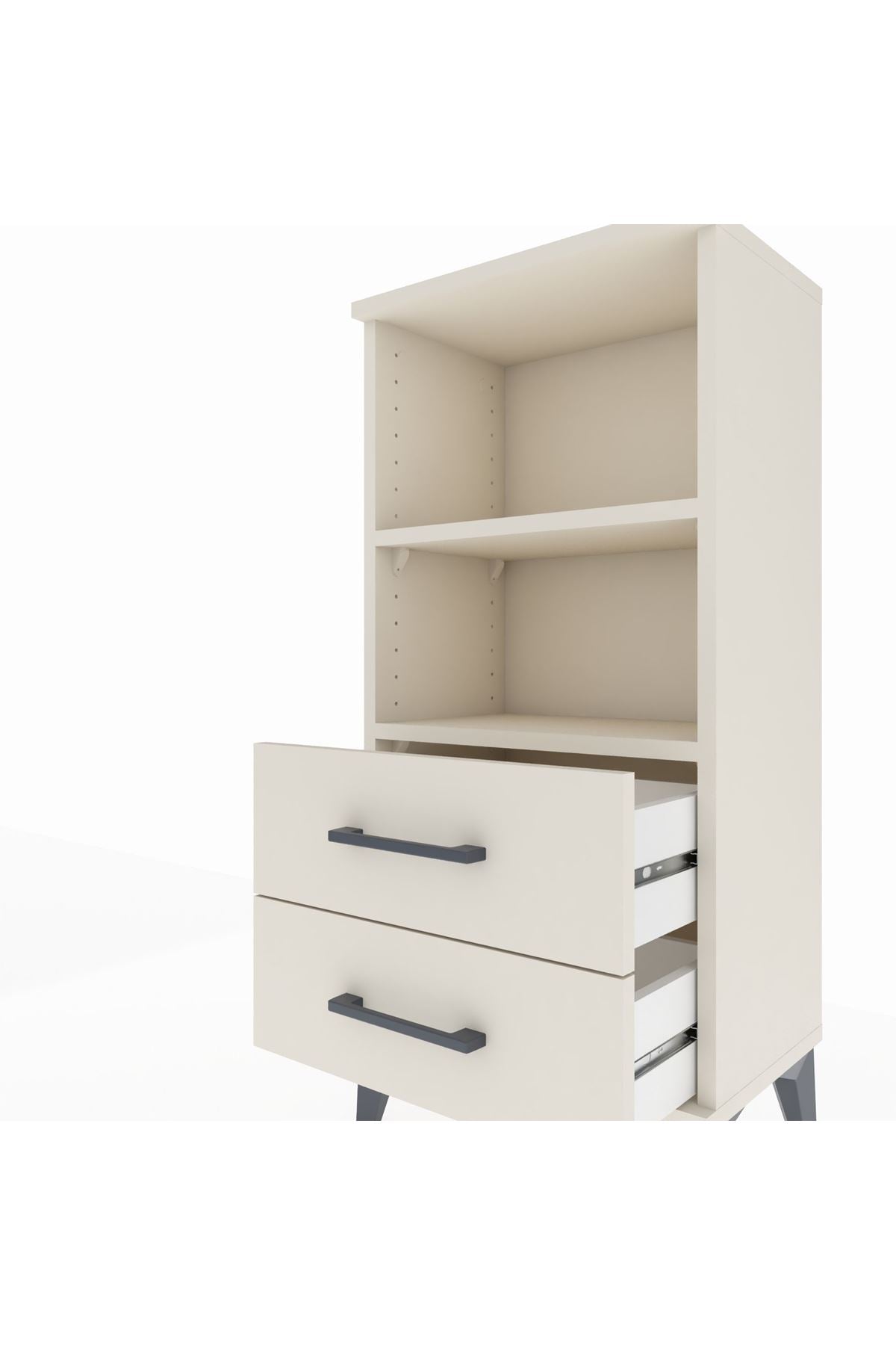 Arges Komodin 2 Raflı 2 Çekmeceli 44x30x96 - S09M004V1A