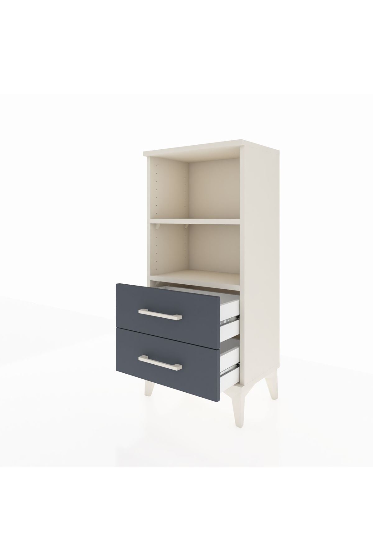 Arges Komodin 2 Raflı 2 Çekmeceli 44x30x96 - S09M004V2A
