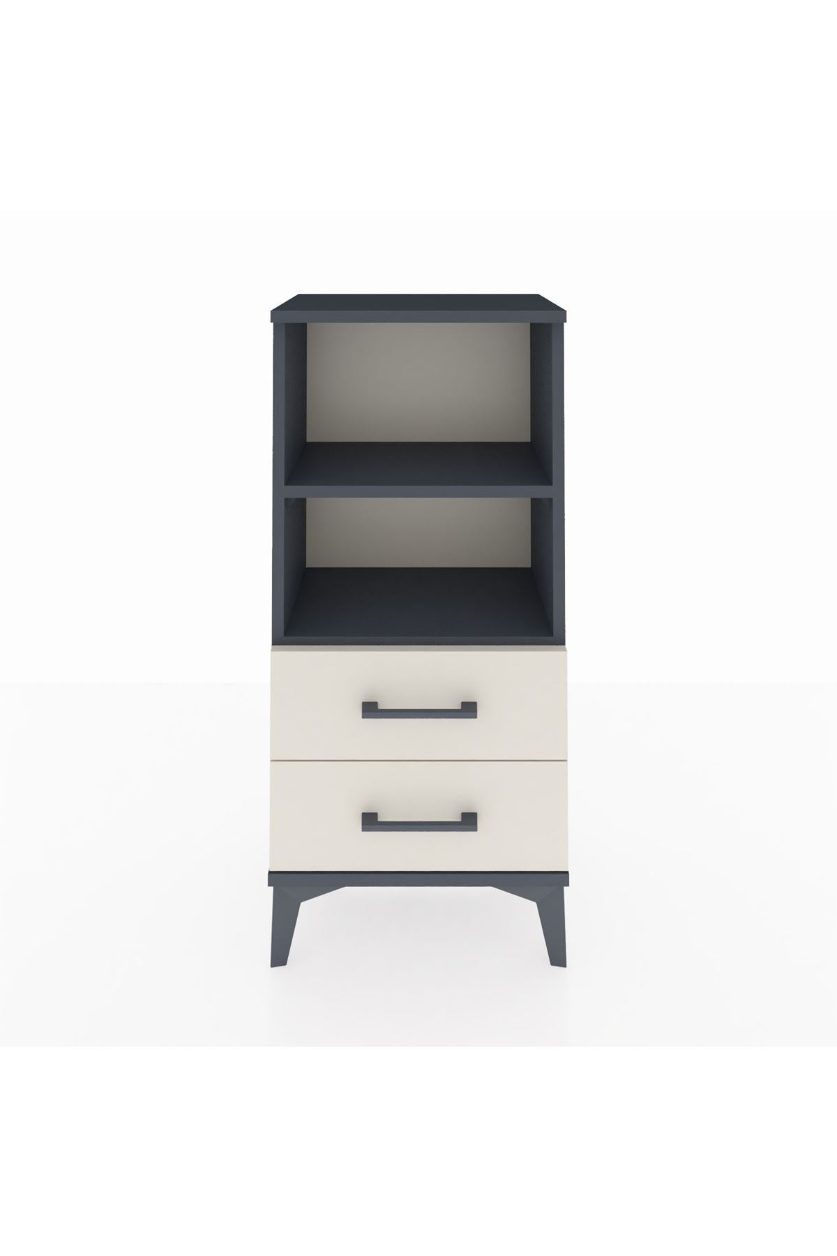 Arges Komodin 2 Raflı 2 Çekmeceli 44x30x96 - S09M004V4A