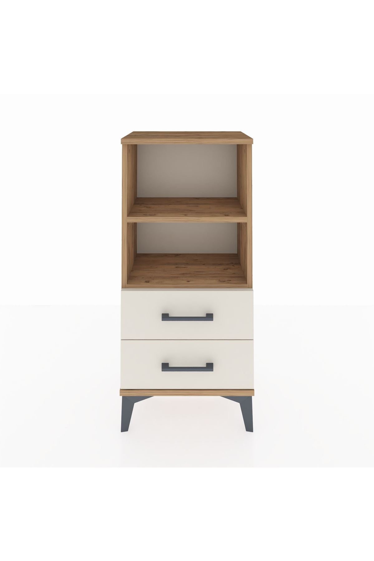 Arges Komodin 2 Raflı 2 Çekmeceli 44x30x96 - S09M004V7A