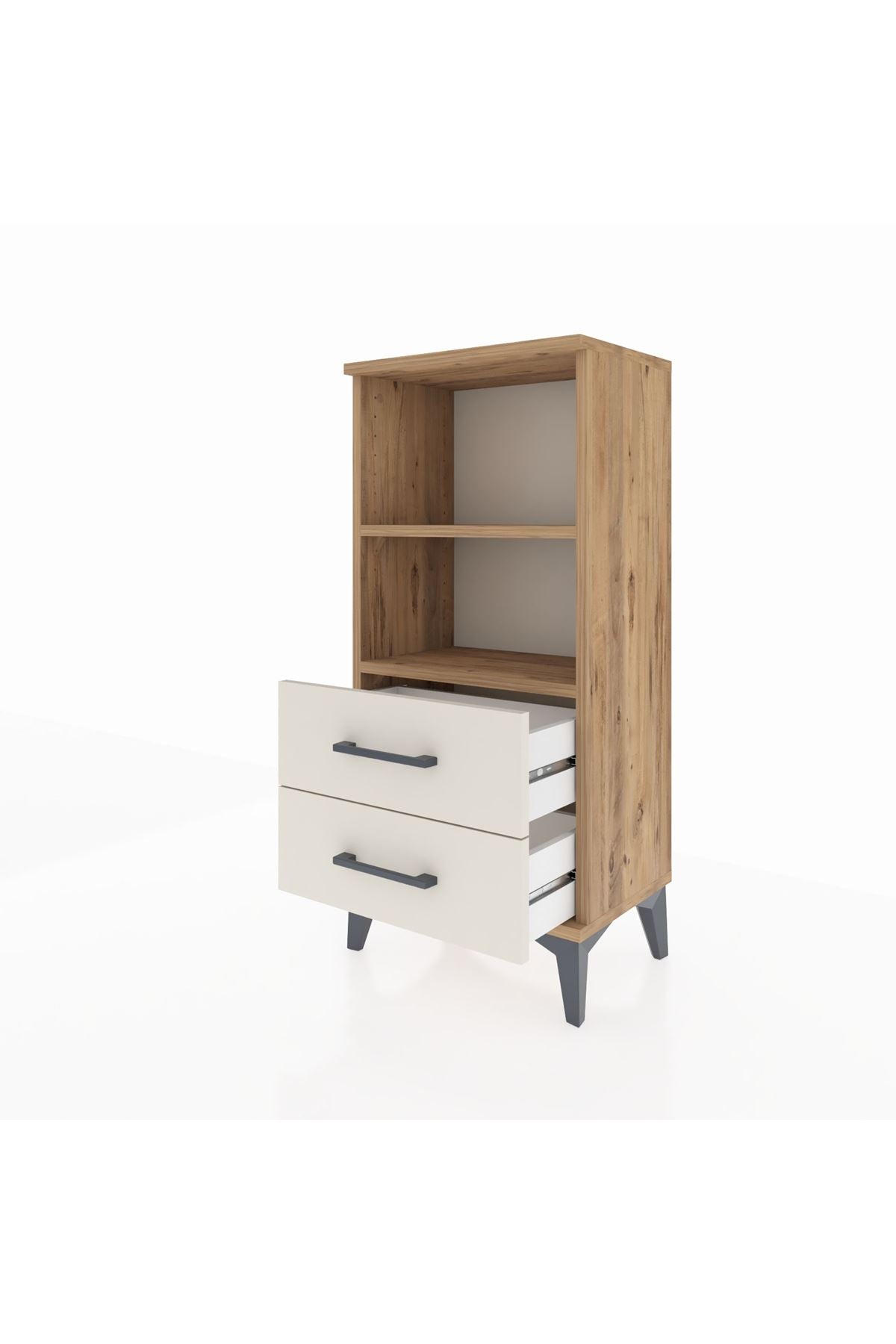 Arges Komodin 2 Raflı 2 Çekmeceli 44x30x96 - S09M004V7A